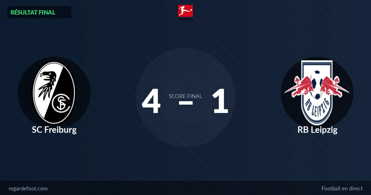 SC Freiburg enchaîne en Bundesliga : 4-1 face à RB Leipzig