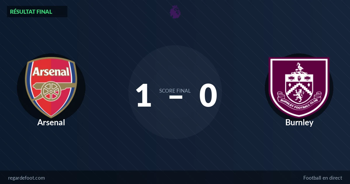 Arsenal enchaîne en Premier League : 1-0 face à Burnley