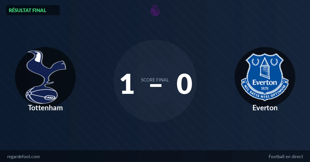 Premier League : Tottenham arrache la victoire face à Everton (1-0)