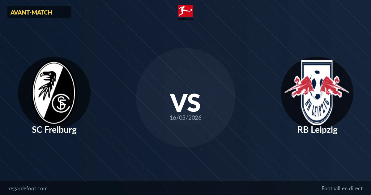 SC Freiburg (7e) vs RB Leipzig (3e) — Bundesliga, 13:30